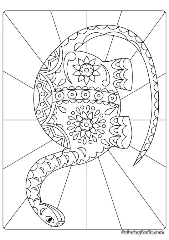 Kolorowanki Dinozaurów Zaplątany Rysunek Dinozaura - Kolorowanka