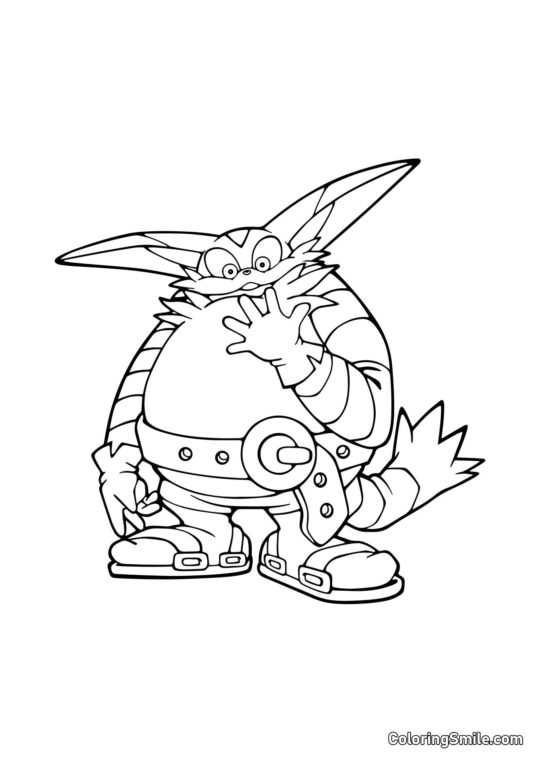 Біг Кот з Соніка - Розмальовка