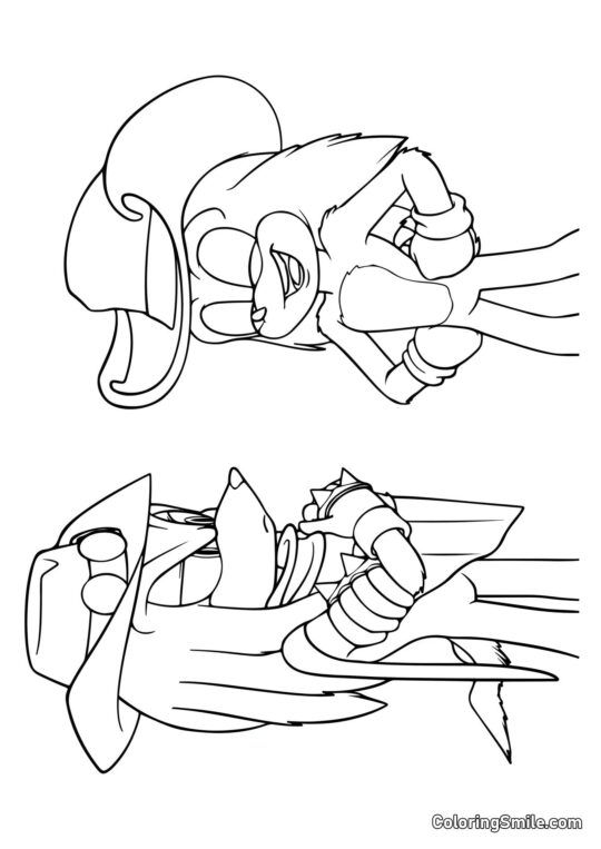 Їжаки з Соніка - Розмальовка