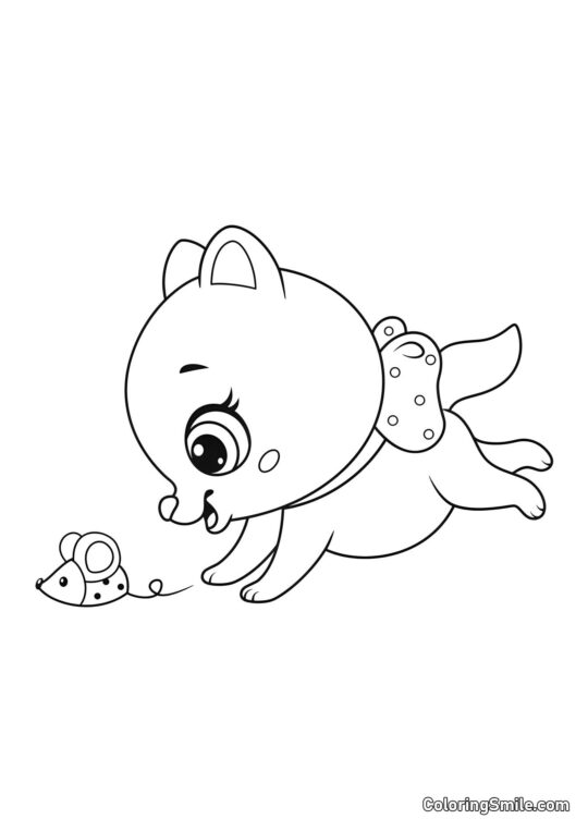 100+ Kolorowanki z Kotami Kociak i Mysz - Kolorowanka