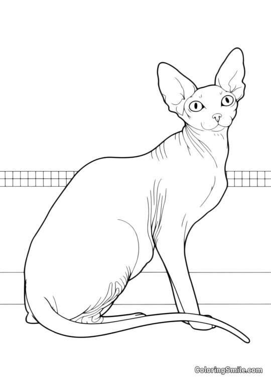 100+ Kolorowanki z Kotami Kot Królewskiej Rasy - Kolorowanka