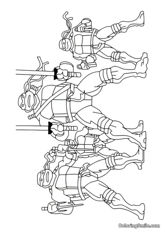 Zebrane Żółwie - Kolorowanka