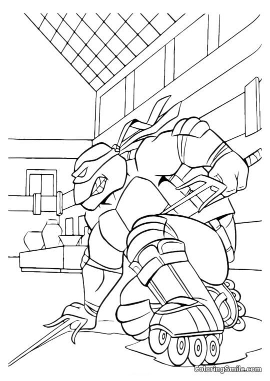 Raphael na Wrotkach - Kolorowanka