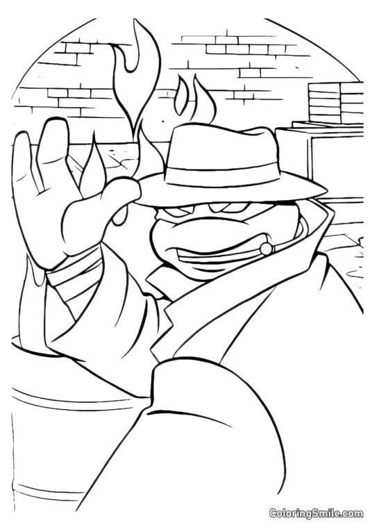 Żółw Ninja w Ciemnej Alejce - Kolorowanka