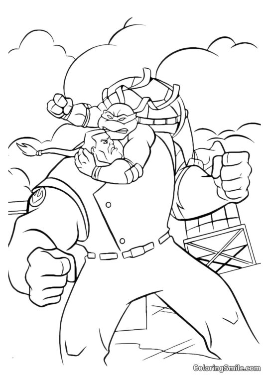 Żółw Ninja Atakuje - Kolorowanka