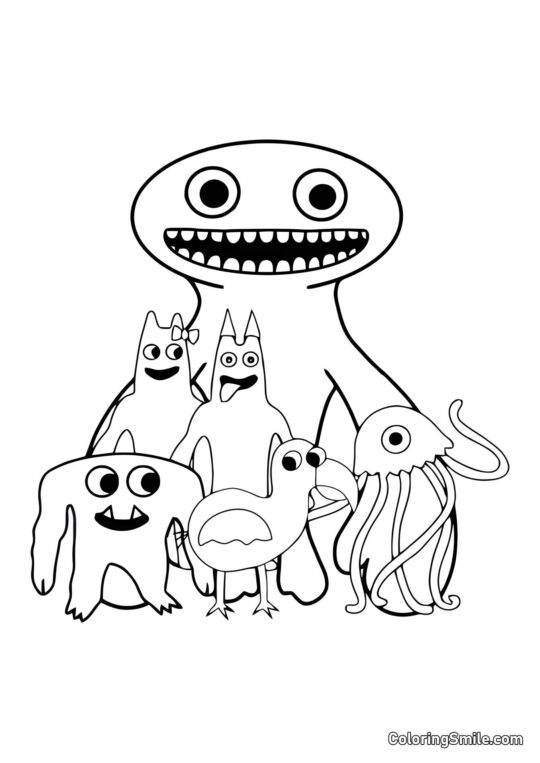 Postavy Banban 2 - Omalovánka