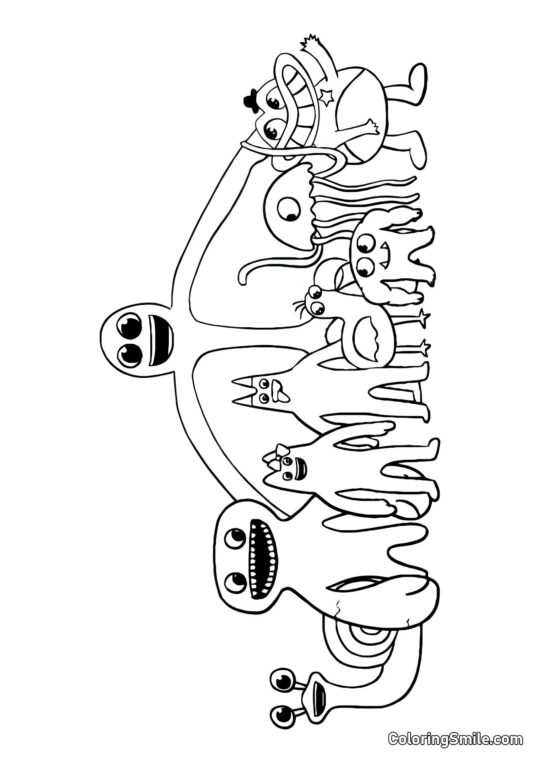 Tým Banban školky - Omalovánka