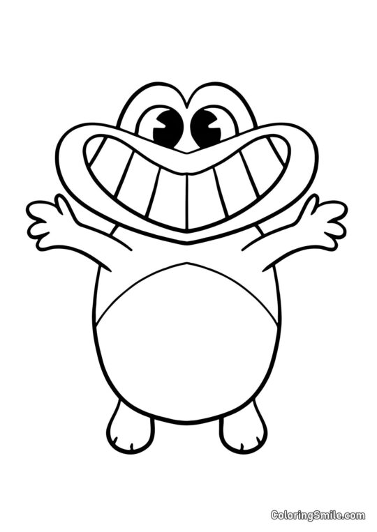 Usmívající se šerif Jeff z Banban školky - Omalovánka