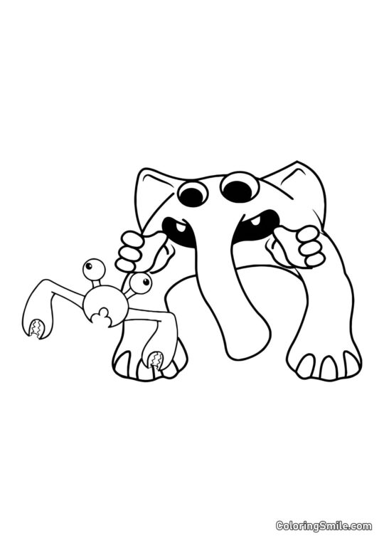 Trenér Pickles a Krabzilla - Omalovánka