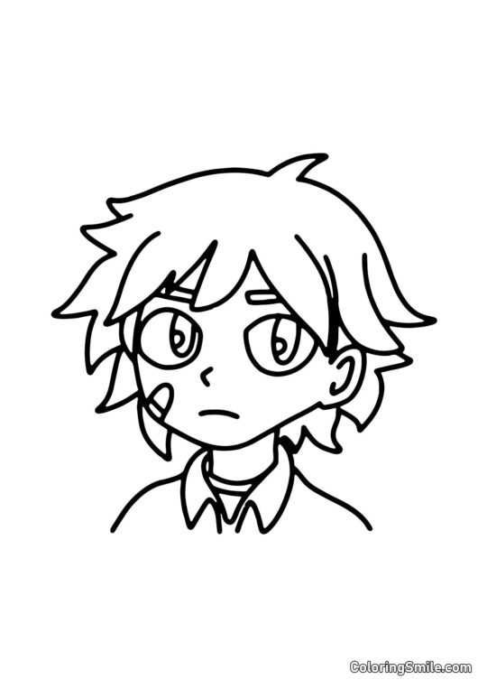 Грегорі з FNAF - Розмальовка