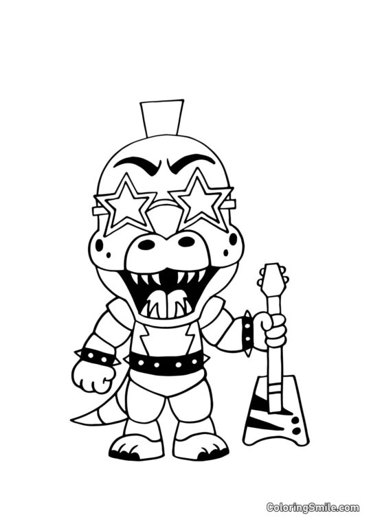 Монті з FNAF Security Breach - Розмальовка
