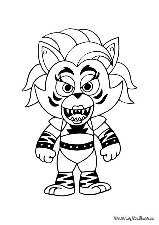 Роксана Вовк з FNAF 9 Security Breach - Розмальовка