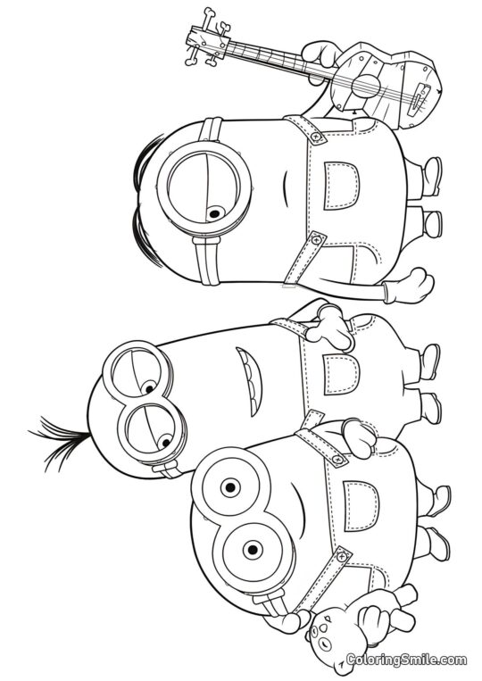 Kevin, Stuart og Bob - Farvelægningsside