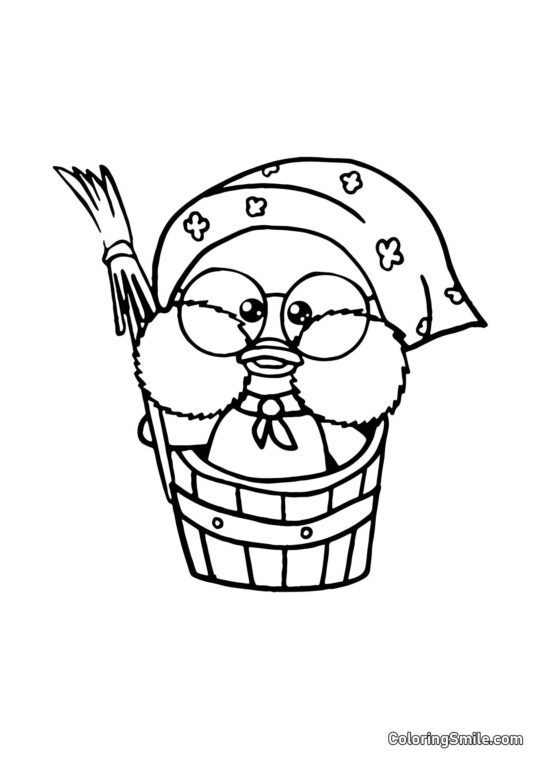 Lalafanfan Ausmalbilder Lalafanfan Baba Yaga - Ausmalbild