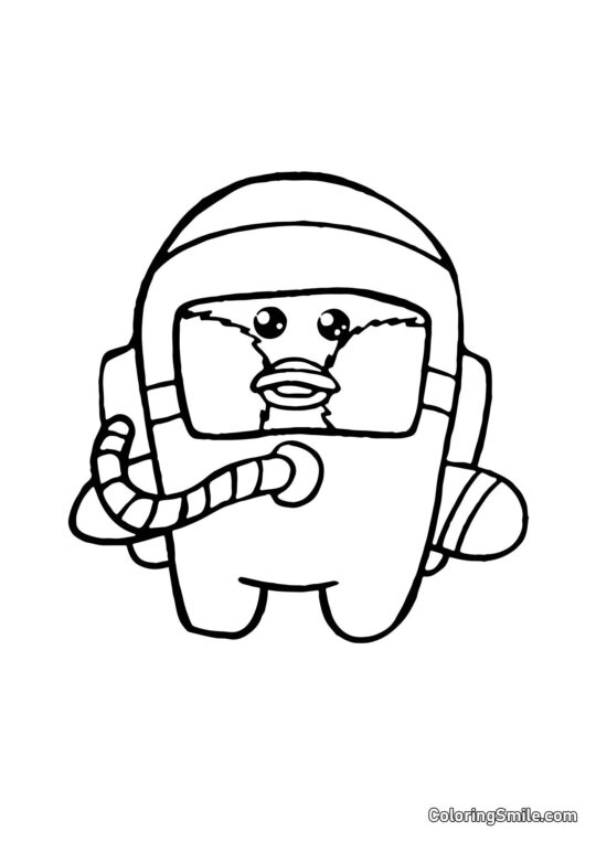 Lalafanfan Ausmalbilder Lalafanfan Astronaut - Ausmalbild