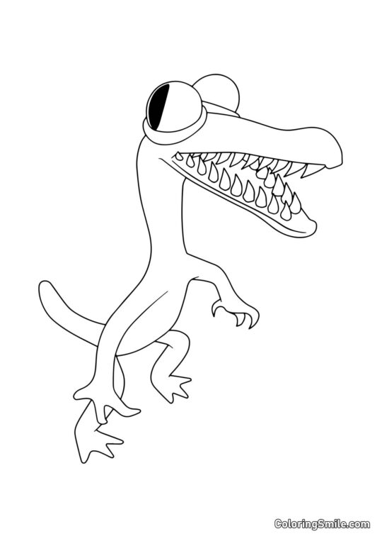 Orange denté des Rainbow Friends - Page de Coloriage