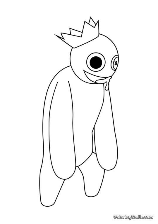 Bleu à la recherche d’un joueur - Page de Coloriage