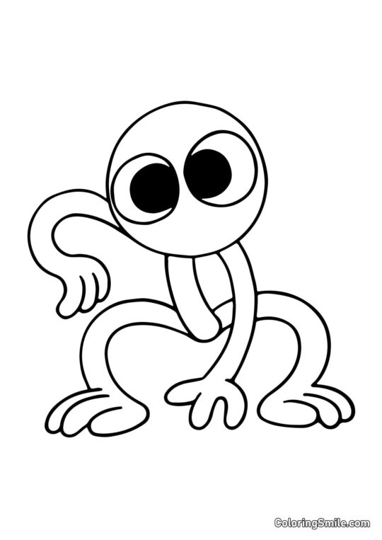 Violet des Rainbow Friends - Page de Coloriage