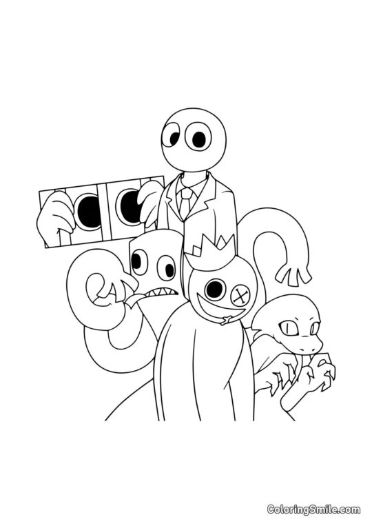 Compagnie des Rainbow Friends - Page de Coloriage