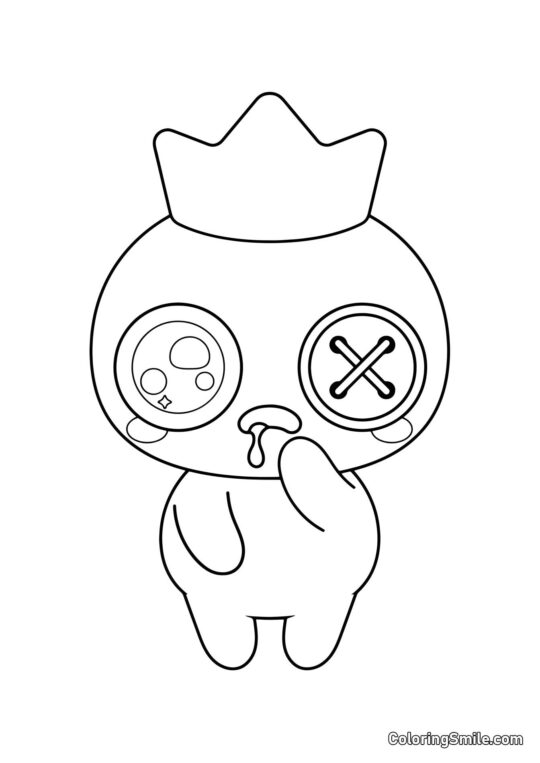 Kawaii Bleu des Rainbow Friends - Page de Coloriage