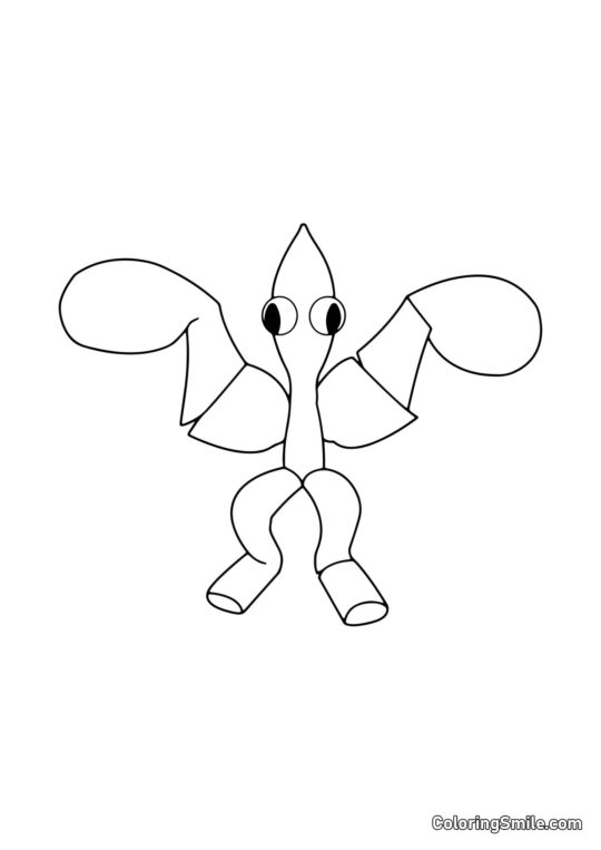 Bleu clair des Rainbow Friends - Page de Coloriage