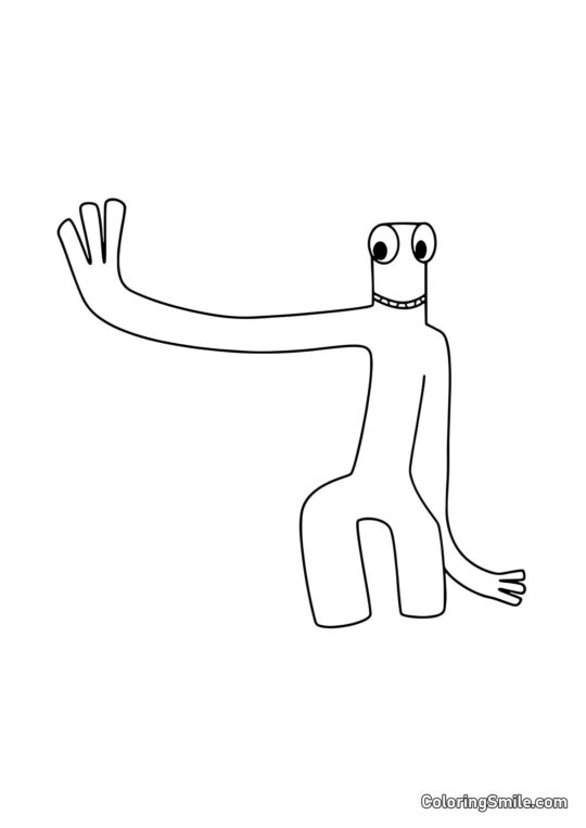 Vert salue - Page de Coloriage