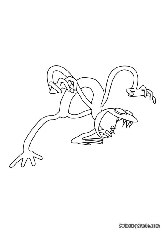 Violet dangereux des Rainbow Friends - Page de Coloriage