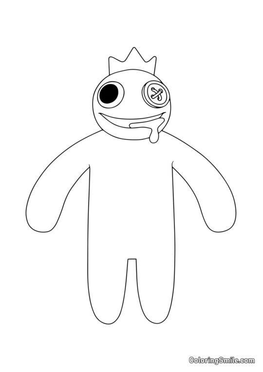 Bleu des Rainbow Friends - Page de Coloriage