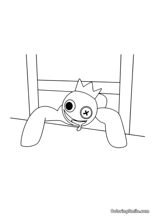 Bleu sort de la ventilation - Page de Coloriage