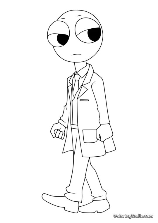 Rouge rusé des Rainbow Friends - Page de Coloriage