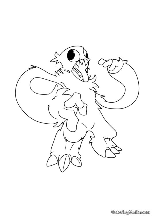 Vert enragé des Rainbow Friends - Page de Coloriage