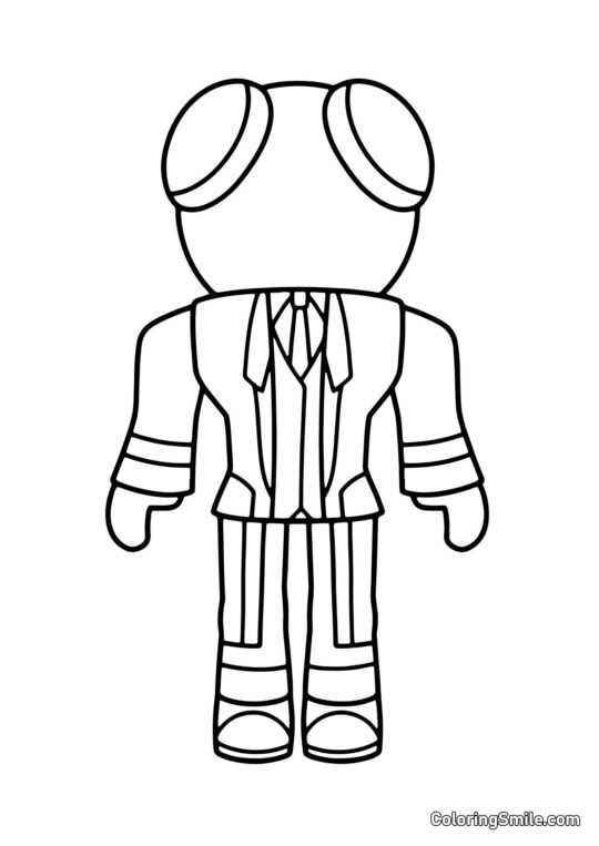 Rouge en costume - Page de Coloriage