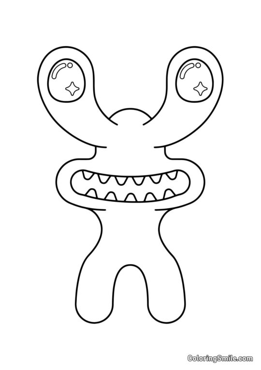 Kawaii Rose des Rainbow Friends - Page de Coloriage