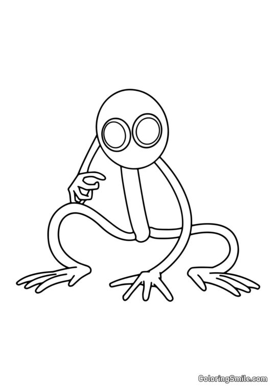 Violet des Rainbow Friends - Page de Coloriage