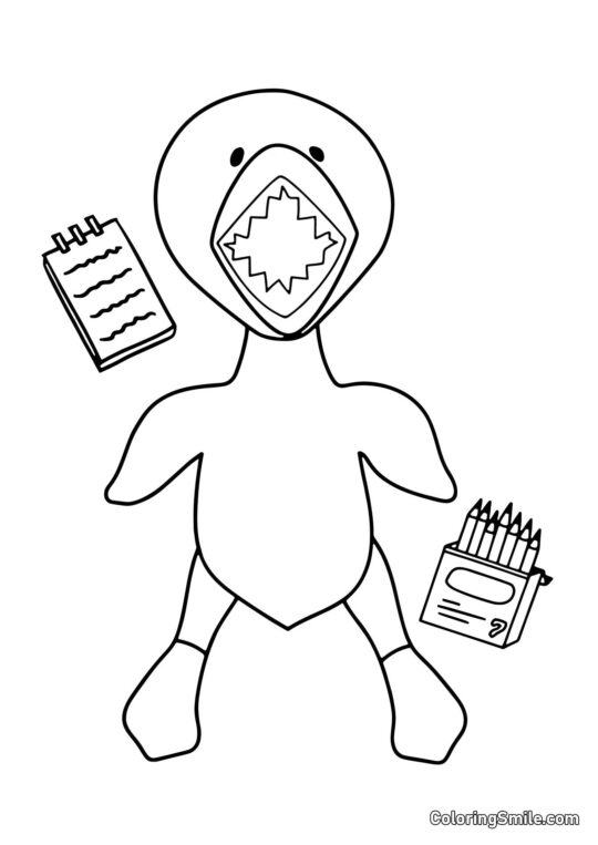 Ami jaune intelligent - Page de Coloriage