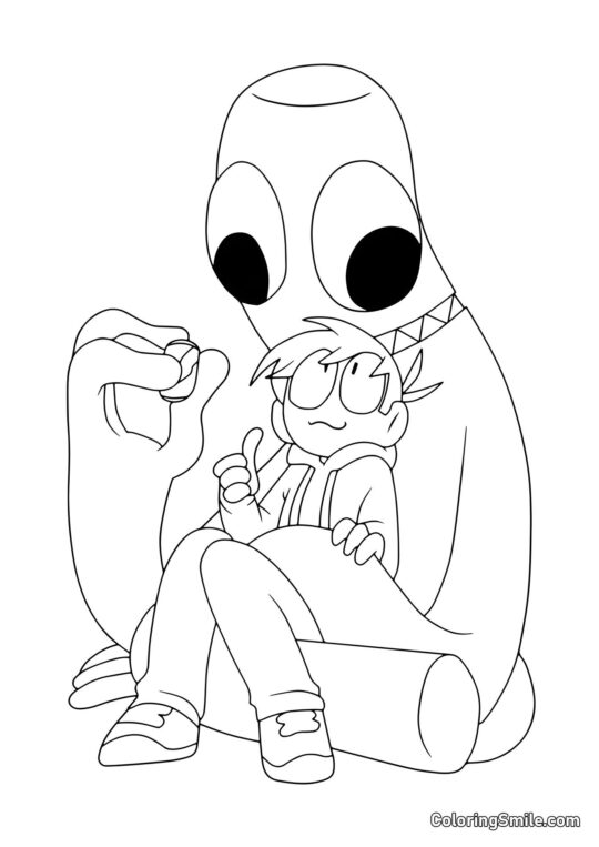 Le joueur nourrit Vert - Page de Coloriage