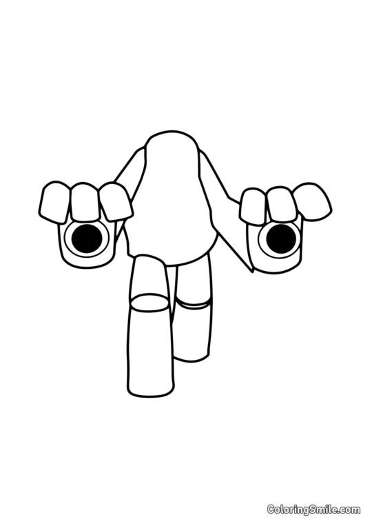 Blanc des Rainbow Friends - Page de Coloriage