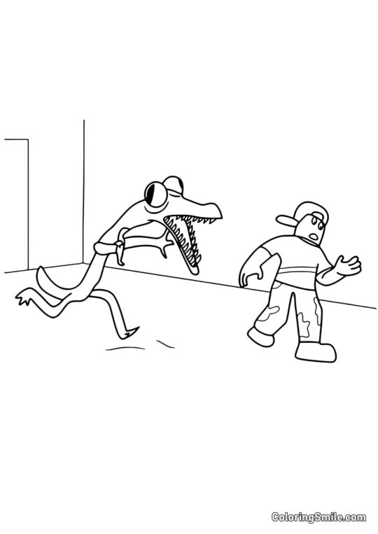 Orange poursuit un joueur - Page de Coloriage