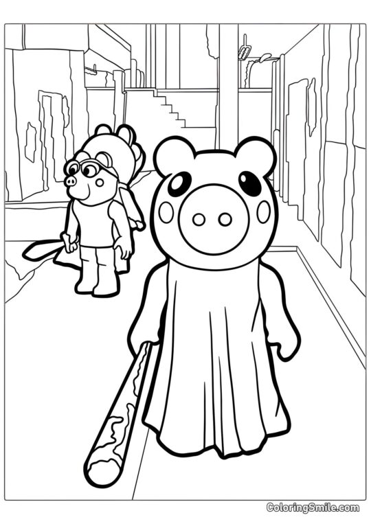 40 Nye Roblox Tegninger til Farvelægning Roblox Grisling - Farvelægningsside