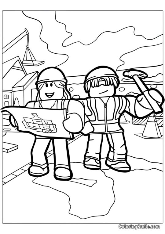 40 Nye Roblox Tegninger til Farvelægning Roblox Bygger Hud - Farvelægningsside