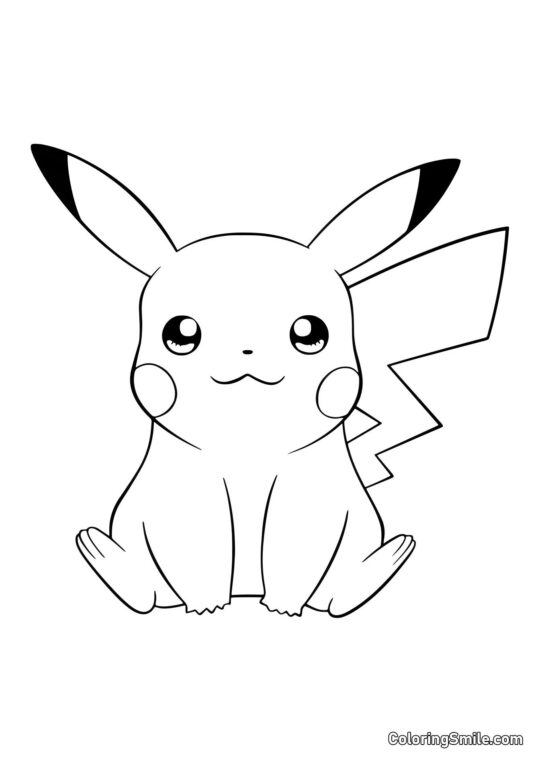 Chibi Pikachu - Ausmalbild
