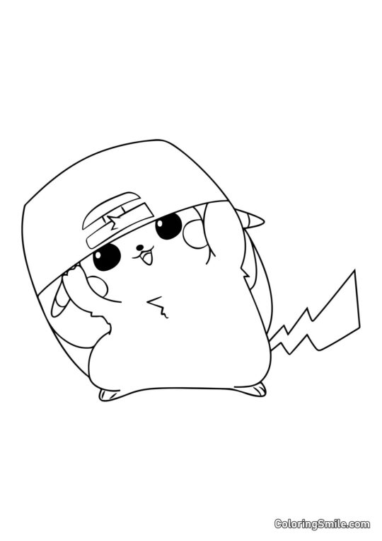 Pikachu Rapper - Ausmalbild