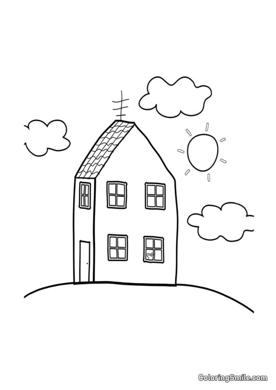 Kolorowanki Peppa Pig Dom Peppy Świnki - Kolorowanka