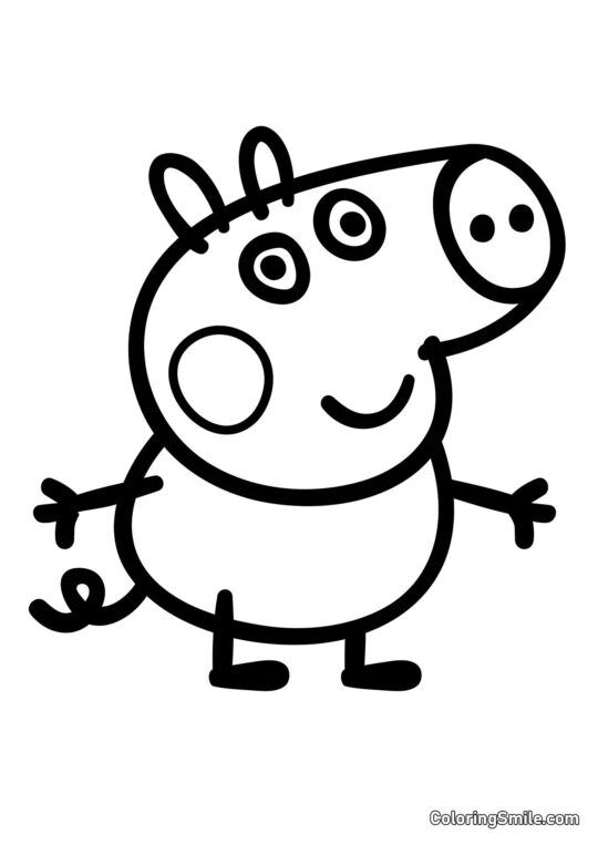 Kolorowanki Peppa Pig George Świnek - Kolorowanka