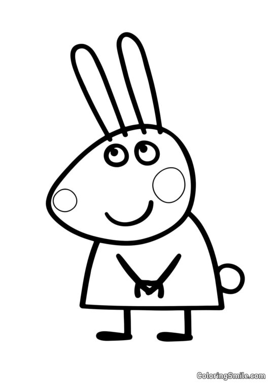 Kolorowanki Peppa Pig Rebeka Królik - Kolorowanka