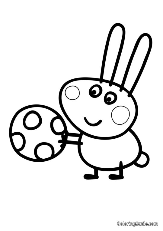 Kolorowanki Peppa Pig Richard Królik - Kolorowanka