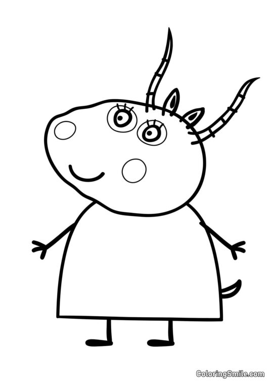 Kolorowanki Peppa Pig Pani Gazela - Kolorowanka