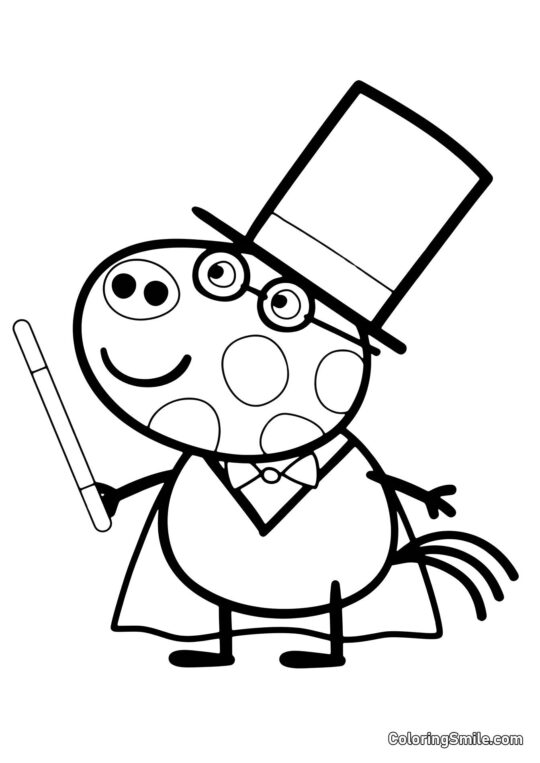 Kolorowanki Peppa Pig Magia Pedro - Kolorowanka