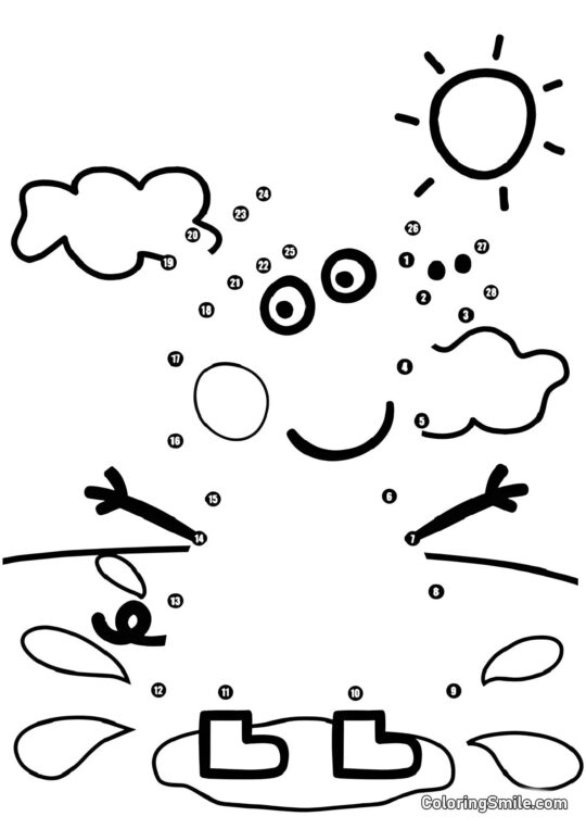 Kolorowanki Peppa Pig Peppa w Kropki - Kolorowanka