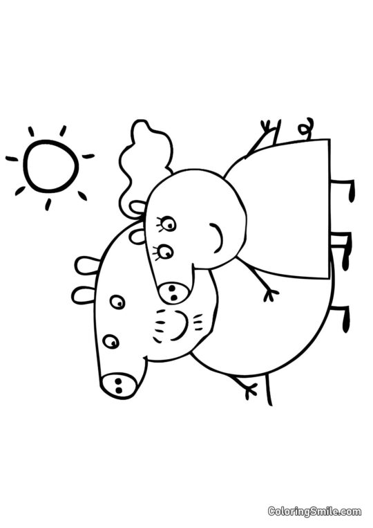 Kolorowanki Peppa Pig Tata Świnka i Mama Świnka - Kolorowanka